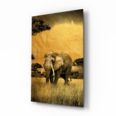 Elephant Glass Wall Art.